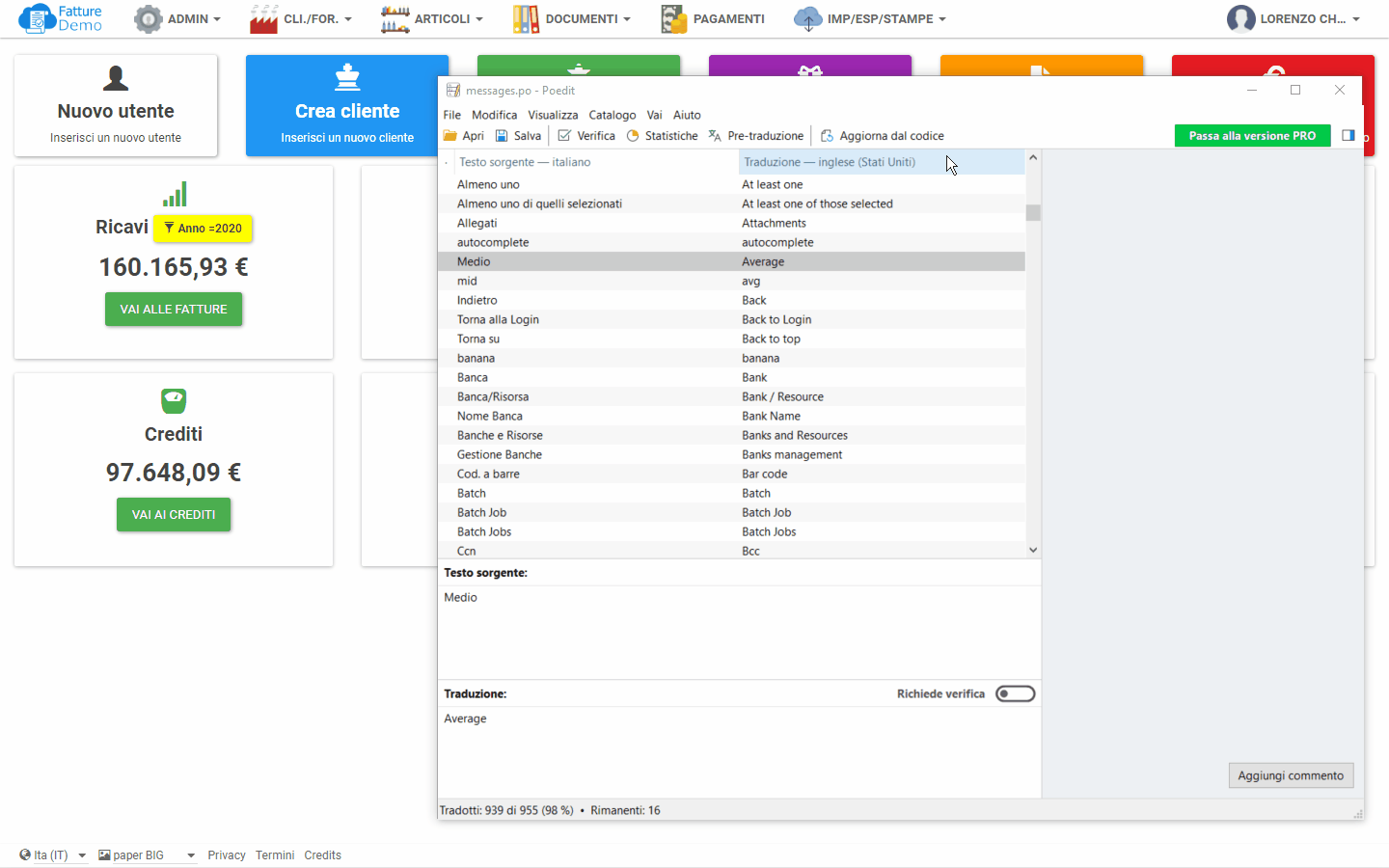 Framework Ver 4 0 Sviluppo Gestionali Web Menu Dashboard Temi E Multi Lingua Garda Informatica